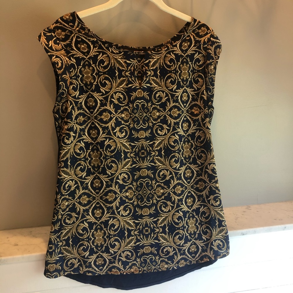 The Limited mixed media blouse